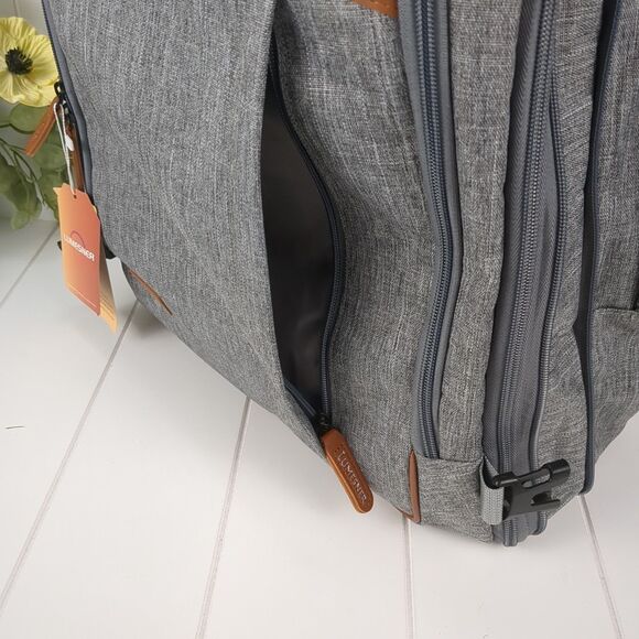 Lumesner Grey Carry On Backpack 40L Flight Approved XL Travel Backpack USB Port - Picture 7 of 16